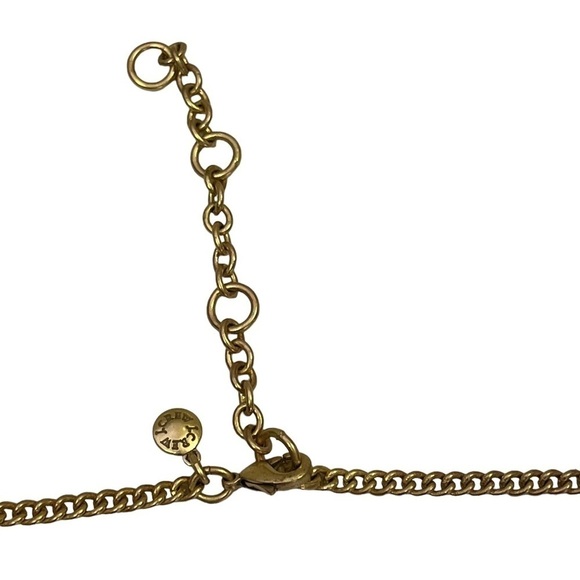 J Crew Statement Necklace Blue Tassels Rhinestones - Picture 5 of 8